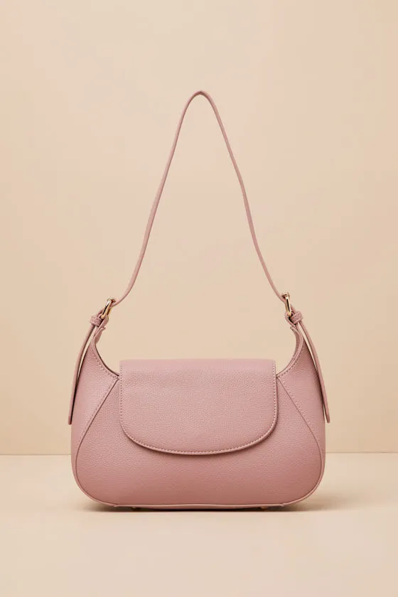 Luxe Staple Mauve Pink Vegan Leather Shoulder Bag sold by Lulus product image thumbnail 2