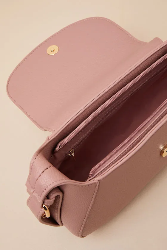 Luxe Staple Mauve Pink Vegan Leather Shoulder Bag sold by Lulus product image thumbnail 4
