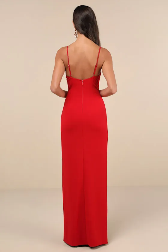 Bombshell Potential Red Backless Sleeveless Maxi Dress sold by Lulus product image thumbnail 2