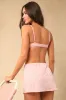 Charmed Light Pink Eyelet Embrodiered Cover-Up Mini Skirt sold by Lulus
