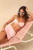 Charmed Light Pink Eyelet Embrodiered Cover-Up Mini Skirt sold by Lulus