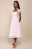 Exceedingly Elegant Pink Floral Applique Bustier Midi Dress sold by Lulus