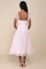 Exceedingly Elegant Pink Floral Applique Bustier Midi Dress sold by Lulus