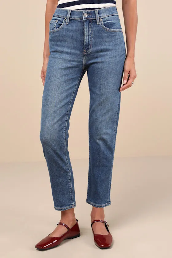 Daily Driver Dark Wash High-Rise Skinny Jeans sold by Lulus product image thumbnail 3