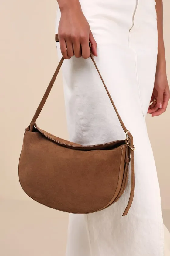 Collins Brown Suede Crossbody Bag sold by Lulus product image thumbnail 2
