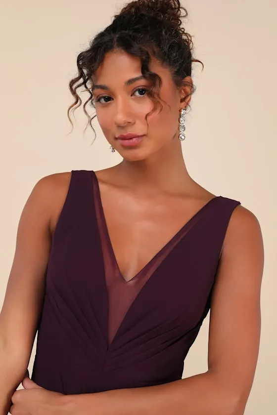Simply Immaculate Dark Purple Backless Maxi Dress sold by Lulus product image thumbnail 4