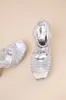 Seelah Silver Metallic Strappy Platform High Heel Sandals sold by Lulus