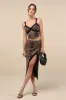 Fierce Attitude Tan Leopard Print Mesh Lace Cropped Tank Top sold by Lulus