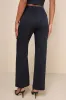 Confident Appeal Navy Blue Pinstripe High-Rise Pants sold by Lulus