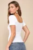 Quintessential Muse White Ribbed Short Sleeve Top sold by Lulus