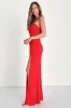 Effortless Radiance Red Strapless Mermaid Maxi Dress sold by Lulus