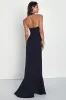 Majestic Perfection Navy Blue Ruffled Halter Maxi Dress sold by Lulus
