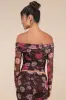 Unforgettably Sweet Brown Floral Print Mesh Off-the-Shoulder Top sold by Lulus