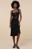 Carolina Black Satin Tie-Front Sleeveless Crop Top sold by Lulus