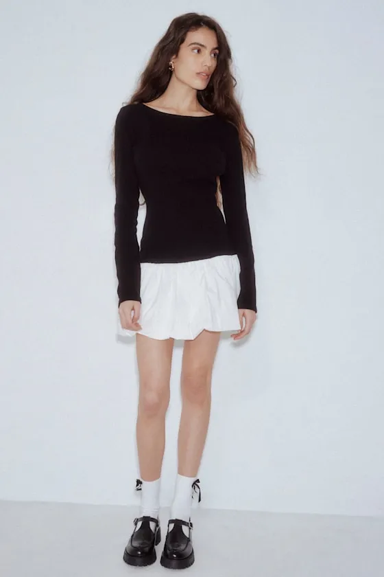 Ideal Approach Black and White Long Sleeve Mini Dress sold by Lulus product image thumbnail 2