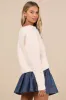 Trendy Warmth Cream Fringe V-Neck Pullover Sweater sold by Lulus