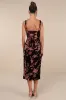 Romantic Stunner Plum Floral Burnout Velvet Lace-Up Dress sold by Lulus