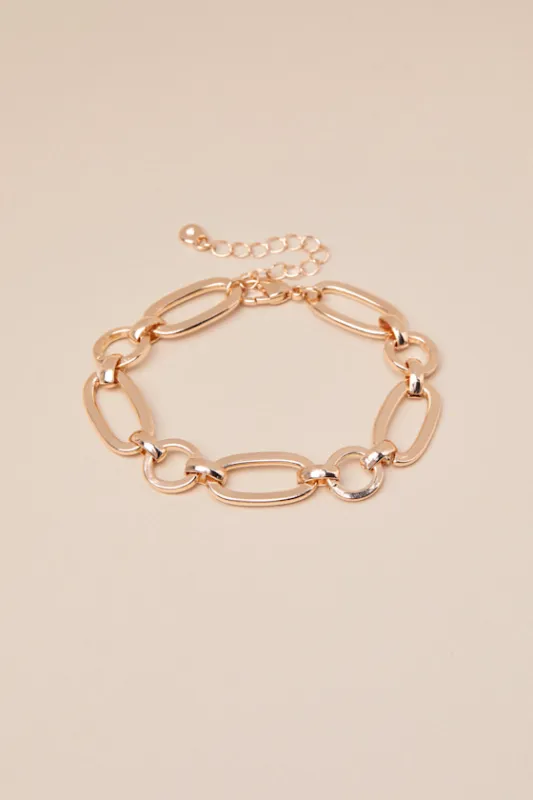 Memorable Shine Gold Chain Link Bracelet sold by Lulus
