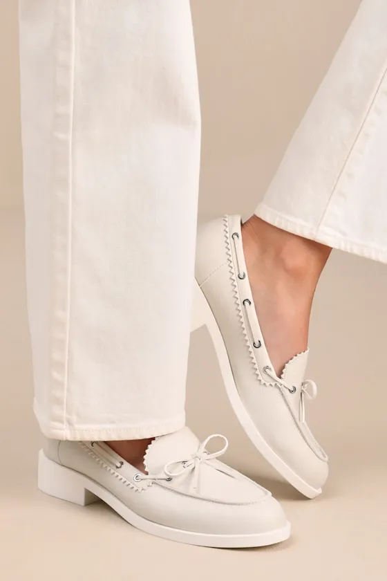 Lagoon Ivory Boat Shoe Loafers sold by Lulus