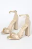 Taylor Gold Ankle Strap Heels sold by Lulus