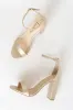 Taylor Gold Ankle Strap Heels sold by Lulus