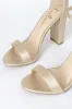 Taylor Gold Ankle Strap Heels sold by Lulus