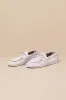 SAG White Leather Distressed Lace-Up Loafers sold by Lulus