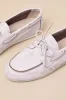 SAG White Leather Distressed Lace-Up Loafers sold by Lulus