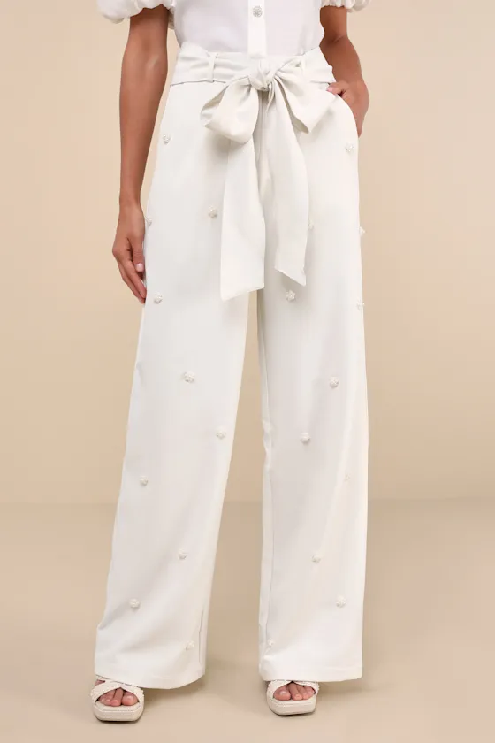 Polo Ivory Pearl High-Waisted Trousers sold by Lulus product image thumbnail 2