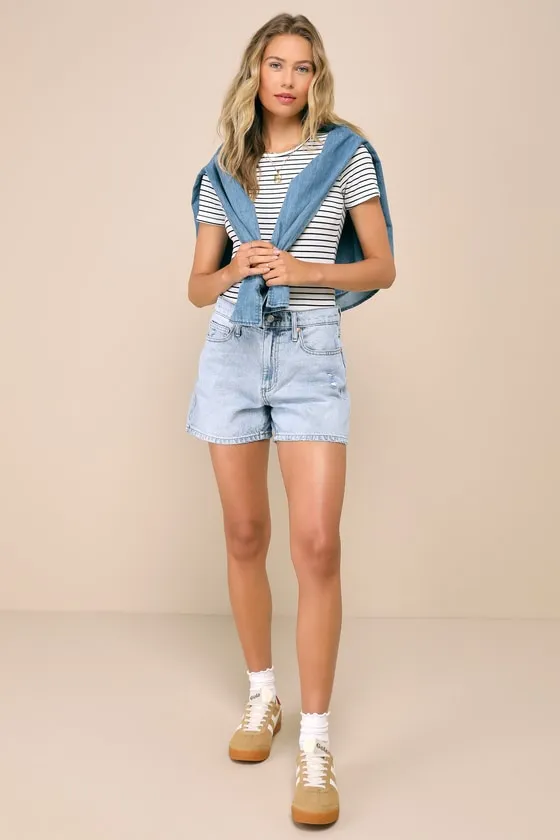 Kinship Black and White Striped Ribbed Bodysuit sold by Lulus product image thumbnail 4