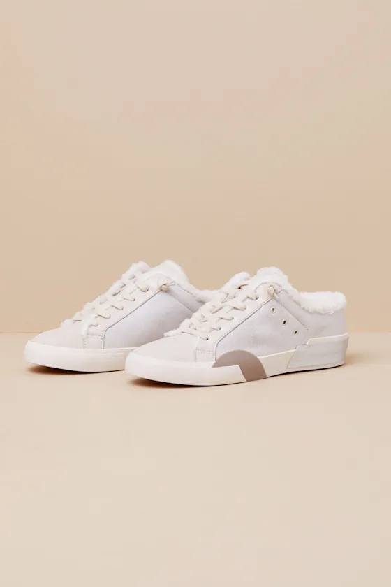 Zantel Off White Leather Shearling Slip-On Sneakers sold by Lulus product image thumbnail 2
