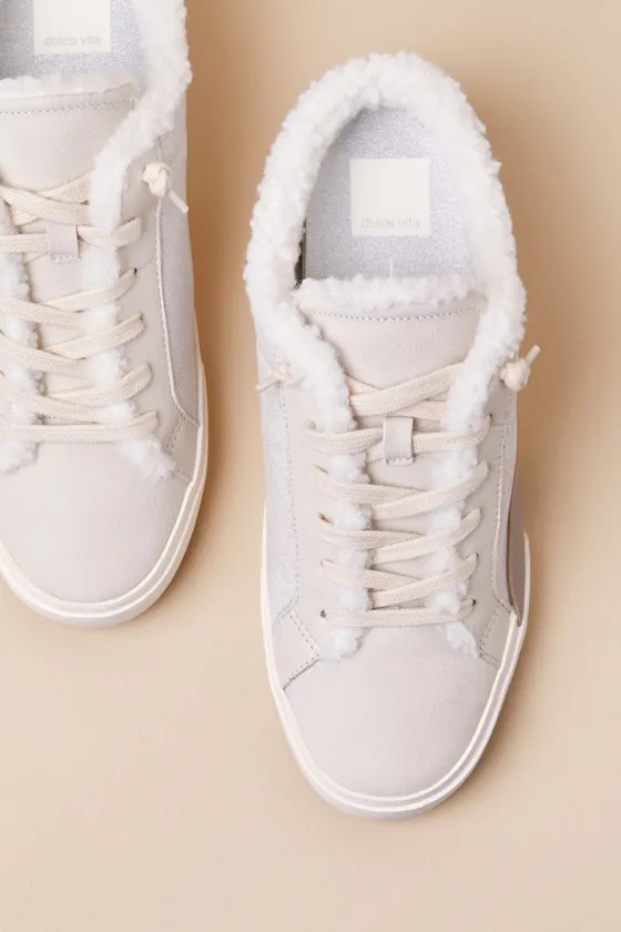 Zantel Off White Leather Shearling Slip-On Sneakers sold by Lulus product image thumbnail 4