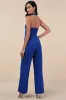 Flirty Outing Royal Blue Asymmetrical Halter Jumpsuit sold by Lulus