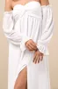 Glorious Invite White Knotted Off-the-Shoulder Maxi Dress sold by Lulus