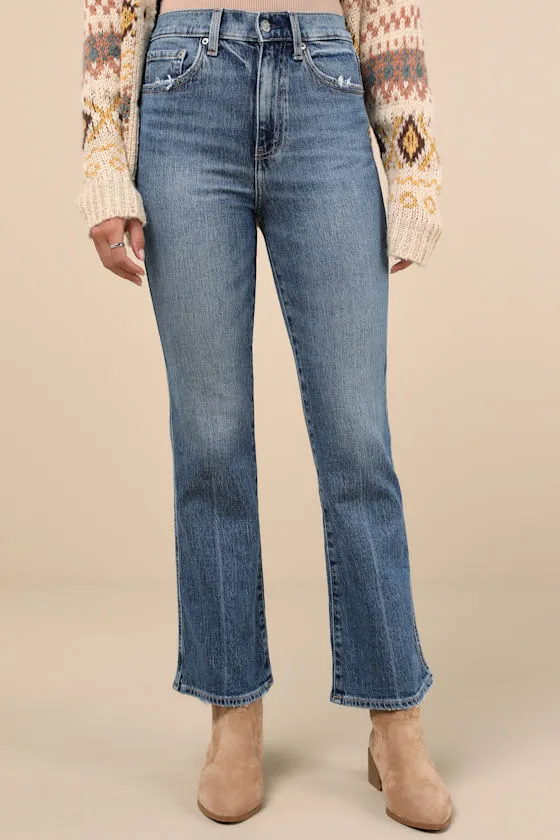 Soho Medium Wash High-Rise Flare Jeans sold by Lulus product image thumbnail 2