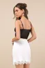 Delightful Decision Ivory Lace Bow Pearl High-Rise Mini Skirt sold by Lulus