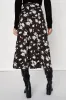 Always Praiseworthy Black Floral Print Midi Skirt sold by Lulus