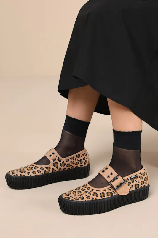 Mary Jane Creeper Grunge Core Leopard Flatforms sold by Lulus