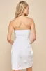 Blossoming Drama Ivory 3D Floral Strapless Bustier Mini Dress sold by Lulus