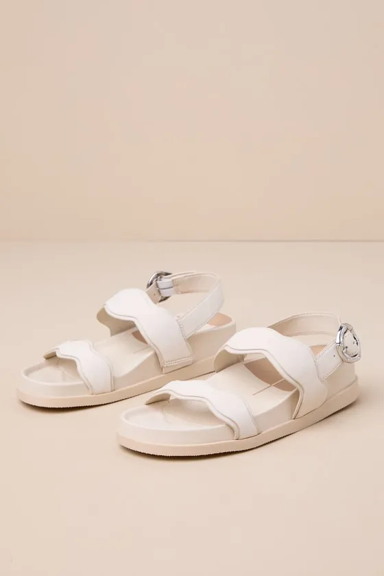 Sindy Ivory Nubuck Leather Slingback Sandals sold by Lulus product image thumbnail 2