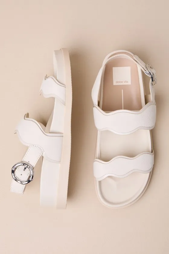 Sindy Ivory Nubuck Leather Slingback Sandals sold by Lulus product image thumbnail 4
