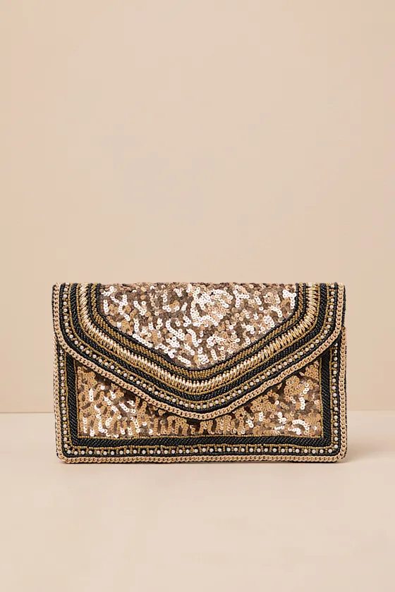Major Adornment Black Sequin Clutch sold by Lulus product image thumbnail 3