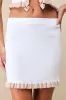 Preppy Tendencies Ivory Ribbed Knit Ruffled Mini Sweater Skirt sold by Lulus