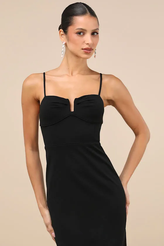 Romantic Existence Black Column Maxi Dress sold by Lulus product image thumbnail 3