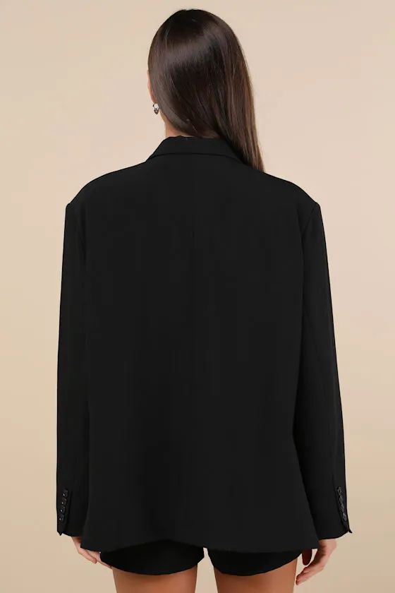 Sophisticated Era Black Oversized Blazer sold by Lulus product image thumbnail 2