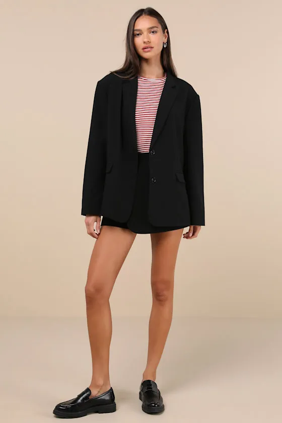 Sophisticated Era Black Oversized Blazer sold by Lulus product image thumbnail 3