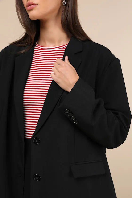 Sophisticated Era Black Oversized Blazer sold by Lulus product image thumbnail 4