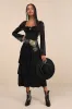 Posh Option Black Lace Keyhole Long Sleeve Top sold by Lulus