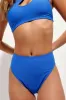 Chasing Waves Royal Blue High-Waisted Bikini Bottoms sold by Lulus