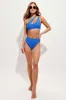 Chasing Waves Royal Blue High-Waisted Bikini Bottoms sold by Lulus